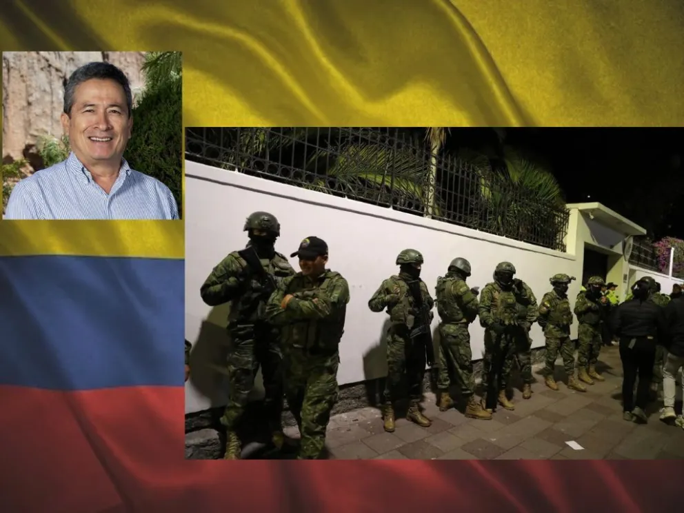 El analista político Gustavo Pedraza se refiere al conflicto de Ecuador y México. Foto: Composición