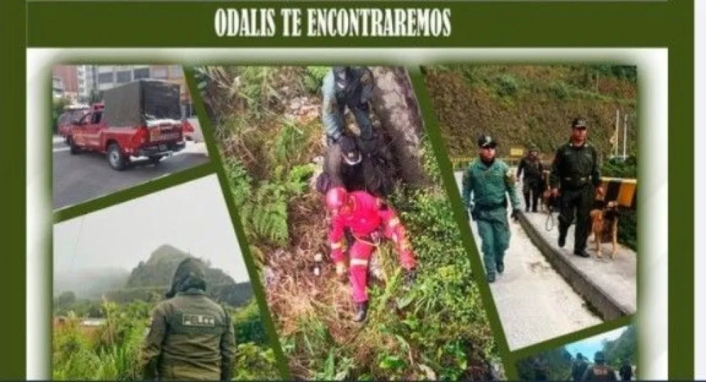 Una muestra de las tareas que efectúa la Policía en la búsqueda de la joven. Foto: Policía Boliviana.