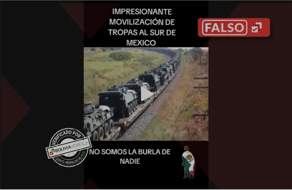 El video que circula en Tik Tok y que contiene información falsa. Foto: Bolivia Verifica