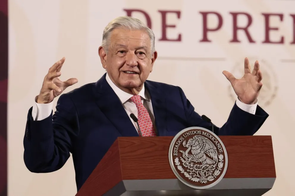 El presidente de México, Andrés Manuel López Obrador, durante su conferencia de prensa matutina este martes. Foto: EFE