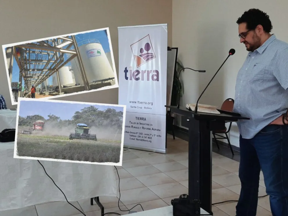 Juan Pablo Chumacero, en una presentación de Fundación Tierra. Foto: Mirna Echave