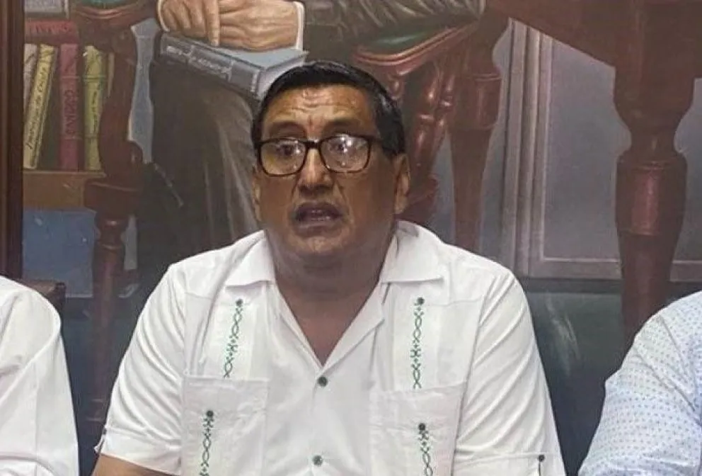  Reinerio Vargas durante una conferencia de prensa en Santa Cruz. Foto: Unitel