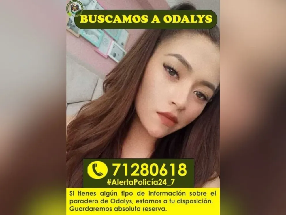 Imagen de la campaña de la Policía en el caso Odalis. Foto: ABI