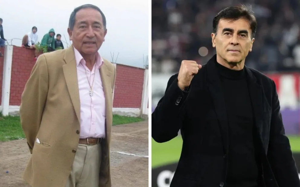 Moisés Barack (-) y Gustavo Quinteros. El entrenador peruano falleció el pasado martes. Fotos: Familia Barack y La Tercera
