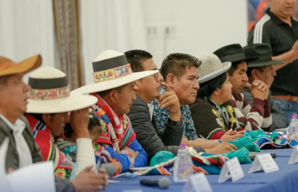Representantes del "pacto de unidad arcista", que defienden el congreso de mayo en El Alto. Foto: Facebook Pacto de Unidad 