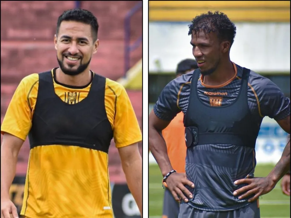 Rodrigo Ramallo (izq.) y Darío Aimar los futbolistas están afectados por lesiones musculares. Fotos: club The Strongest