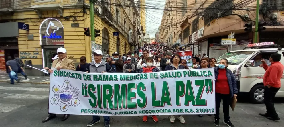 Hoy se cumplió el tercer día del paro médico de 72 horas, convocado por el Conasa. Foto: Sirmes La Paz