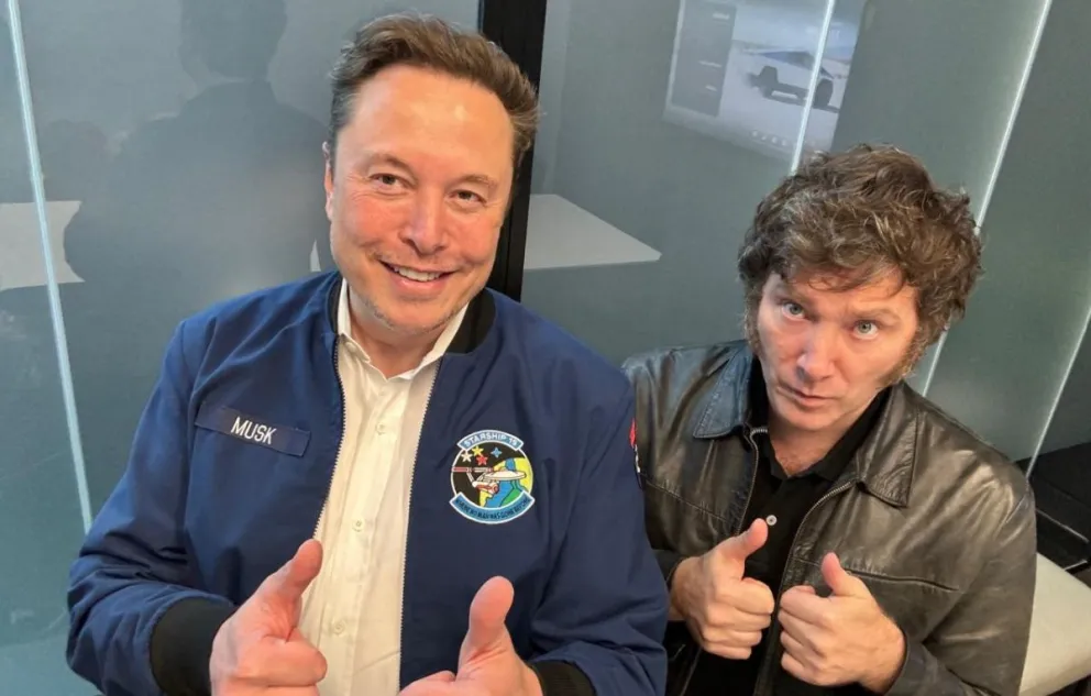  Javier Milei y Elon Musk, este viernes. Foto: Cuenta de X del mandatario de Argentina