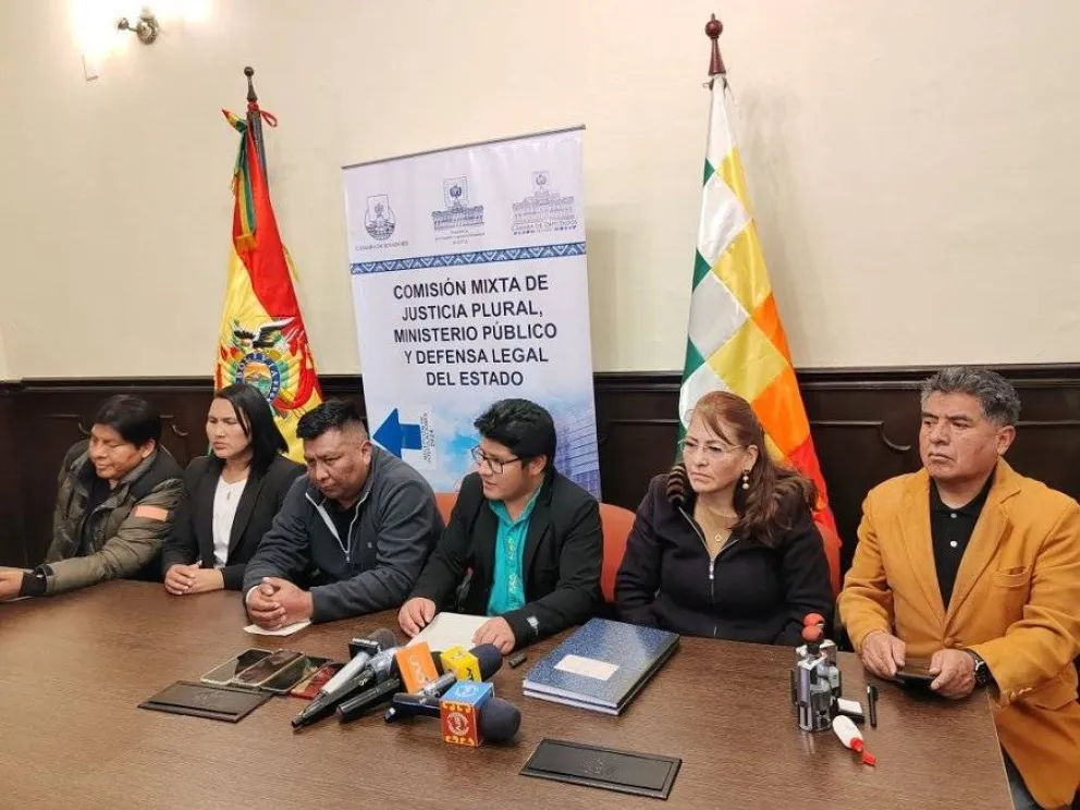 Legisladores miembros de la Comisión Mixta de Justicia Plural. Foto: Cámara de Senadores.