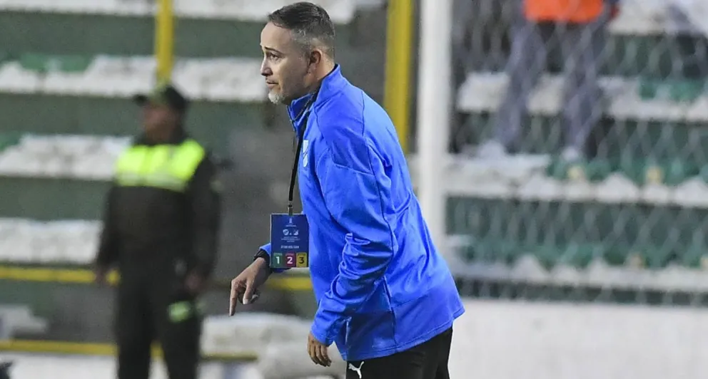 Robatto durante el partido con Millonarios. Foto: APG.