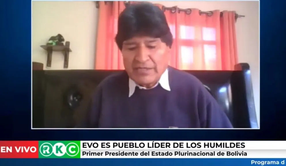 Evo Morales en su programa Foto: Captura
