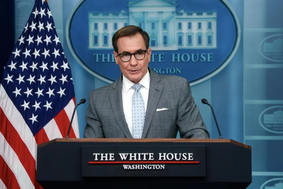 John Kirby, portavoz del Consejo de Seguridad Nacional de Estados Unidos, quien dijo este domingo que el presidente Joe Biden busca evitar una guerra amplia en el Medio Oriente,  Foto: EFE