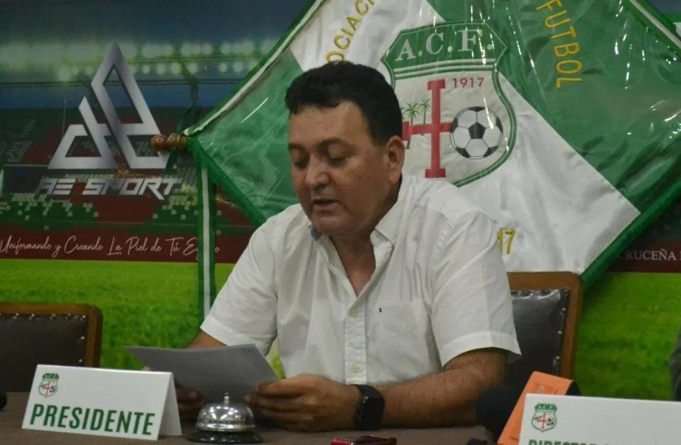 Noel Montaño, presidente de la Asociación Cruceña de Fútbol. Foto: Prensa ACF
