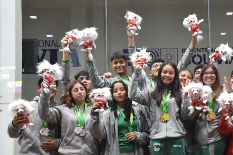 Los raquetbolistas bolivianos conquistaron cuatro oros. Foto: Viceministerio de Deportes.