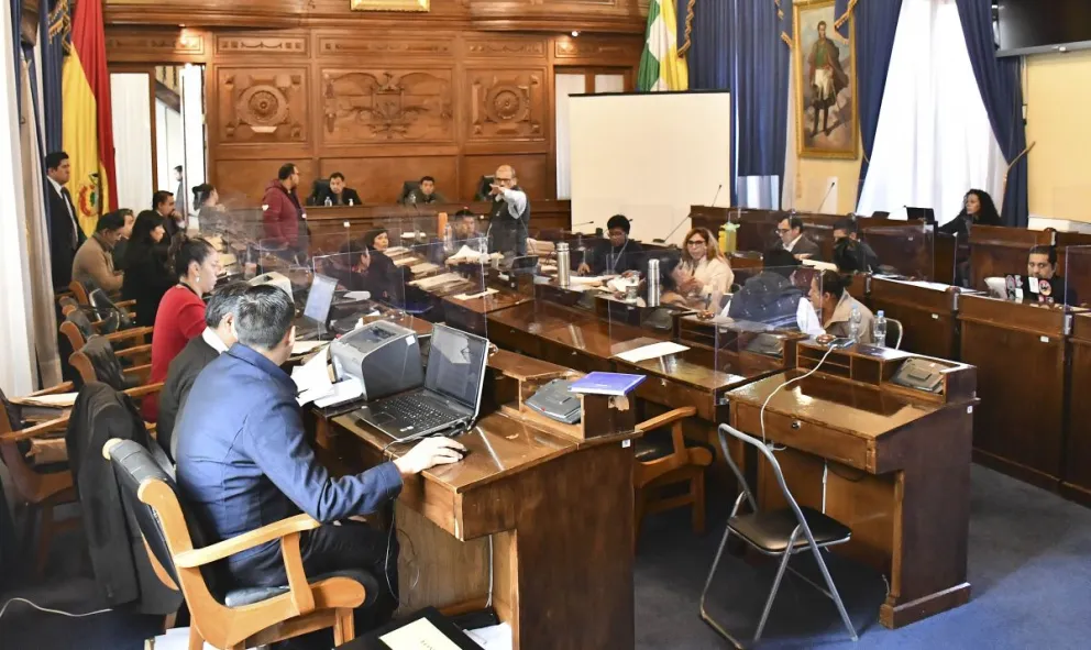 La Comisión Mixta de Constitución de la Asamblea revisa las postulaciones. Foto: APG