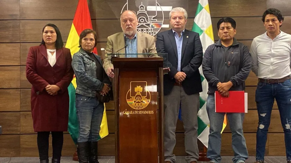 Legisladores de la bancada de CC, este miércoles. Foto: Prensa CC