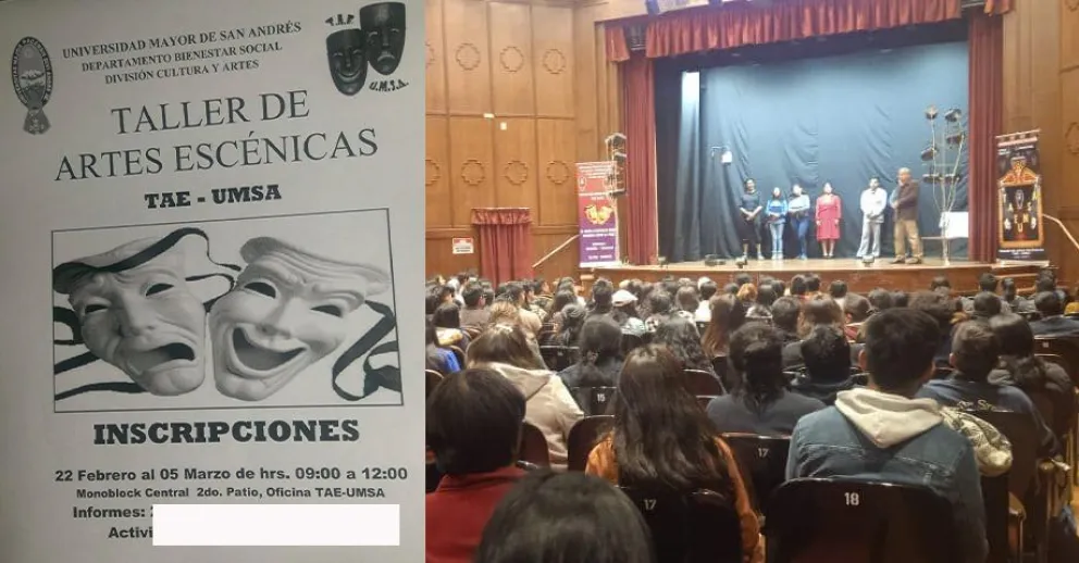 Una presentación del Taller de Artes, de la  UMSA. Foto: TEA-UMSA