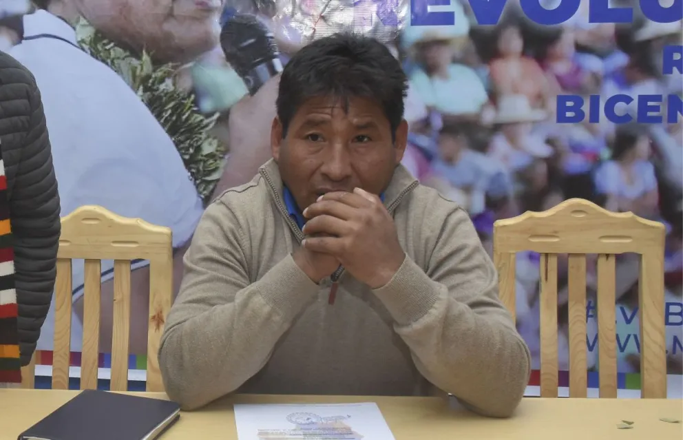 El dirigente "evista" Ponciano Santos. Foto: APG