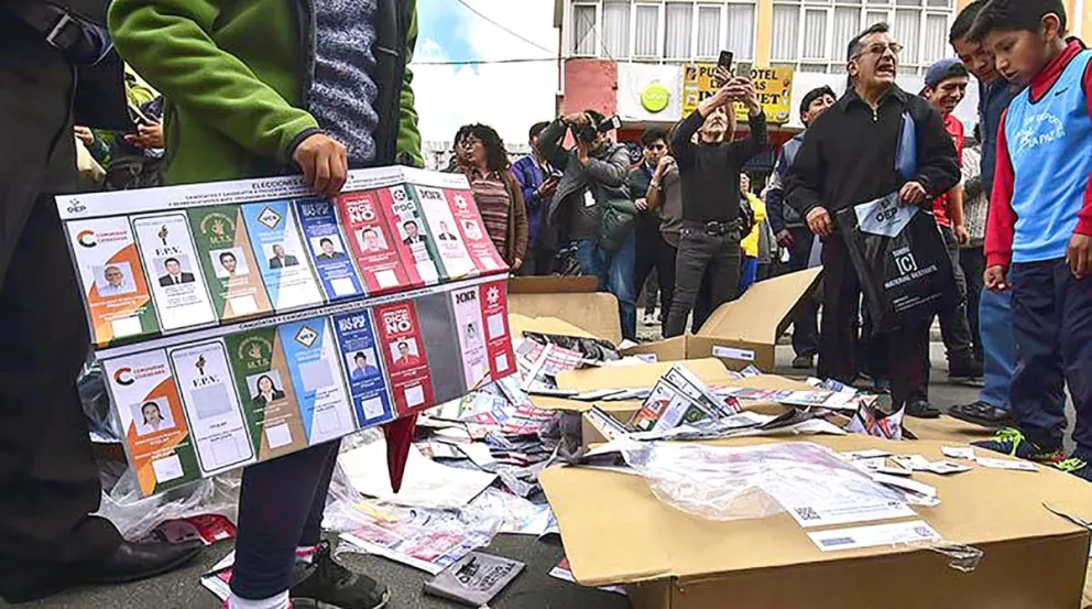Imagen de los conflictos que se desataron tras las elecciones de en 2019.      Foto: APG