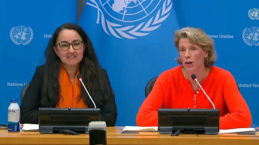 Representantes del UNFPA en la presentación del informe. Foto: Prensa UNFPA. 