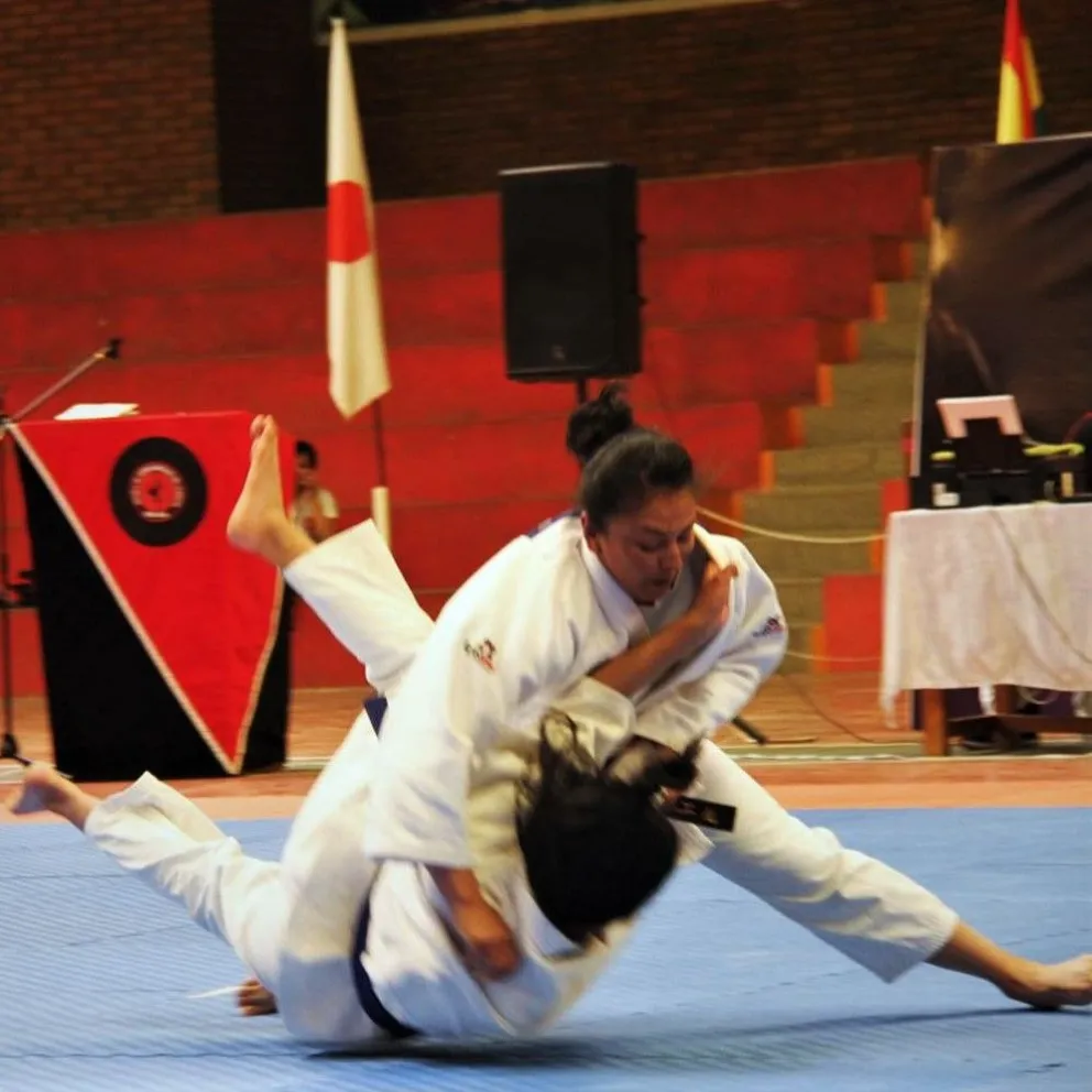 Un combate de Judo en La Paz.   FOTO: Embajada de Japón en Bolivia