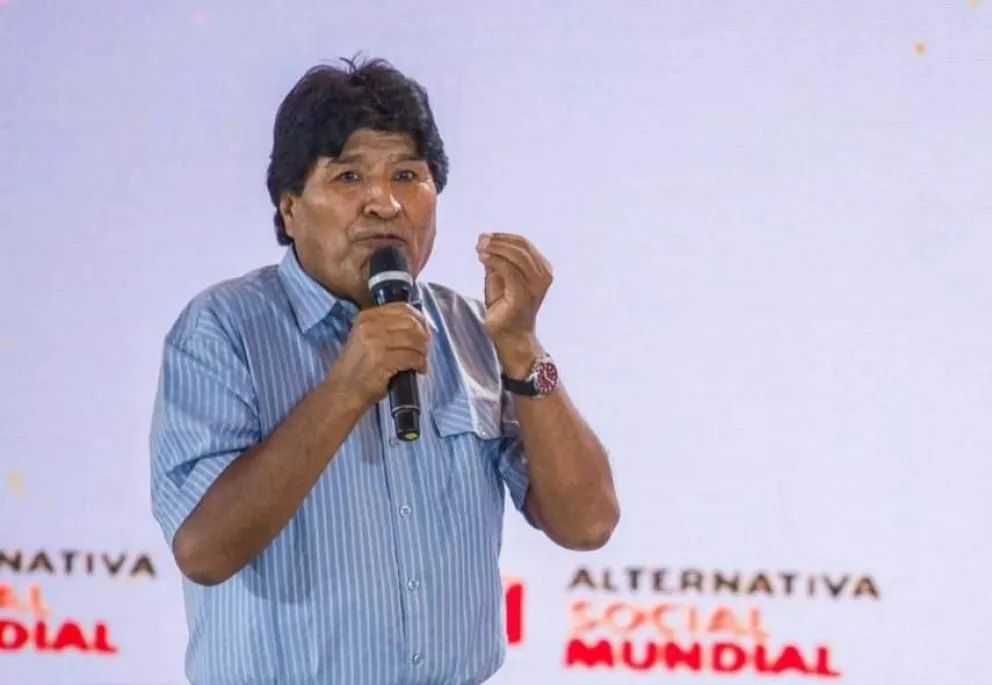 Evo Morales, en el reciente encuentro del Alba en Venezuela. Foto: Facebook del exmandatario. 