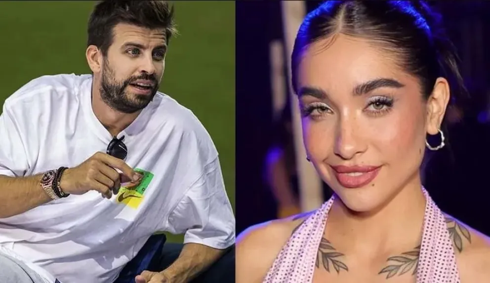 Piqué y la cantante María Becerra. Foto: Radio Splendid