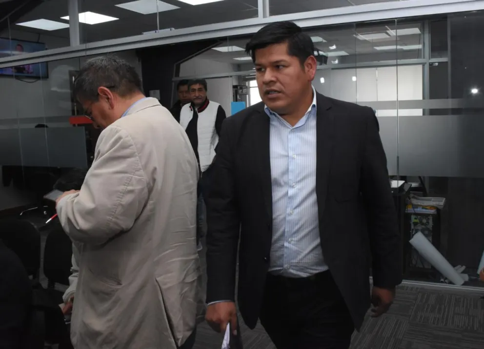 El viceministro de Defensa Social y Sustancias Controladas, Jaime Mamani, este domingo. Foto: APG