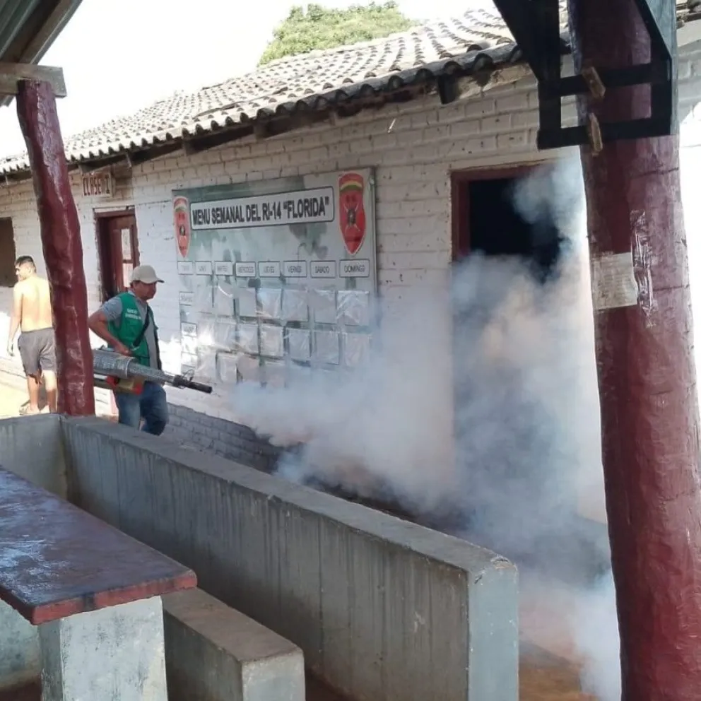 Trabajos de fumigación en San Matías, Santa Cruz.    Foto: Sedes Santa Cruz.