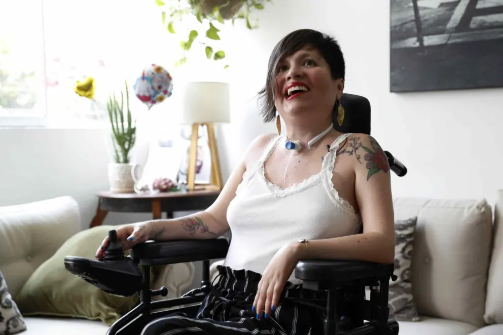 Ana Estrada durante una entrevista en Lima. Foto: EFE