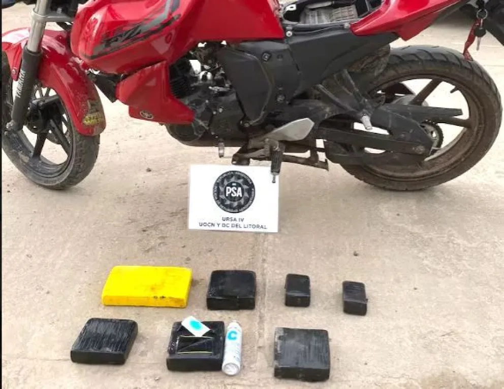 Una de las motos secuestradas por la PSA. Foto: Prensa Ministerio de Seguridad / La Nación