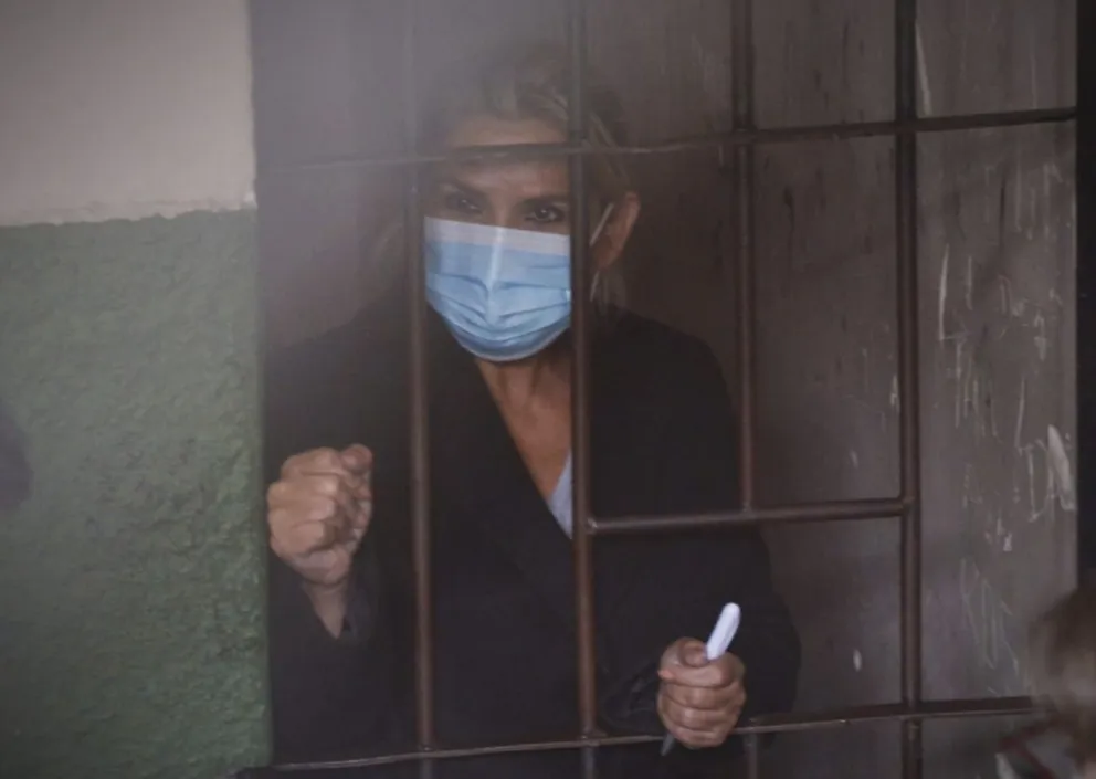 La exmandataria Jeanine Añez, en la cárcel. Foto: ABI