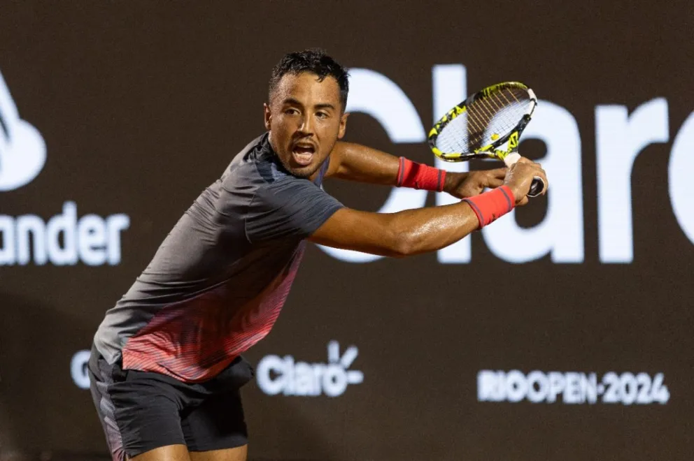 Dellien disputa un partido en un torneo anterior. Foto: Río Open.