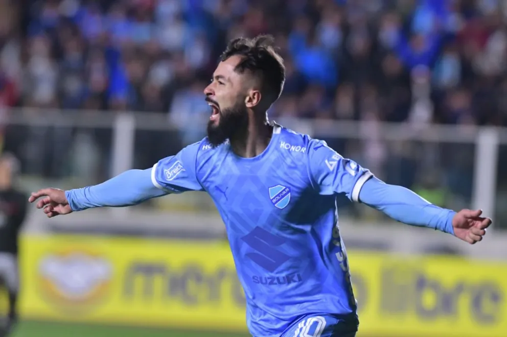 Bruno Sávio celebra el gol del triunfo para los bolivaristas. Foto: APG