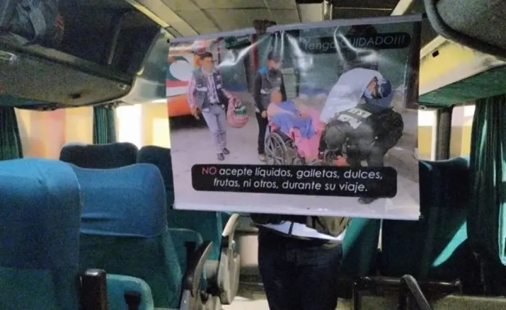 Los banners de la campaña. Foto: Terminal de Buses/AMUN