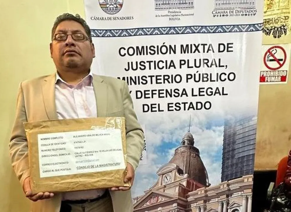 El postulante a miembro del Consejo de la Magistratura, Alejando Mujica. Foto: Cámara de Senadores.