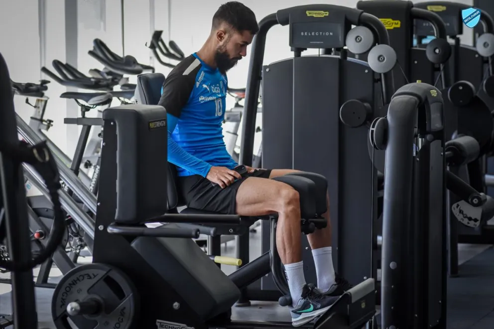 Bruno Savio en un trabajo anterior en el gimnasio. Foto Bolívar
