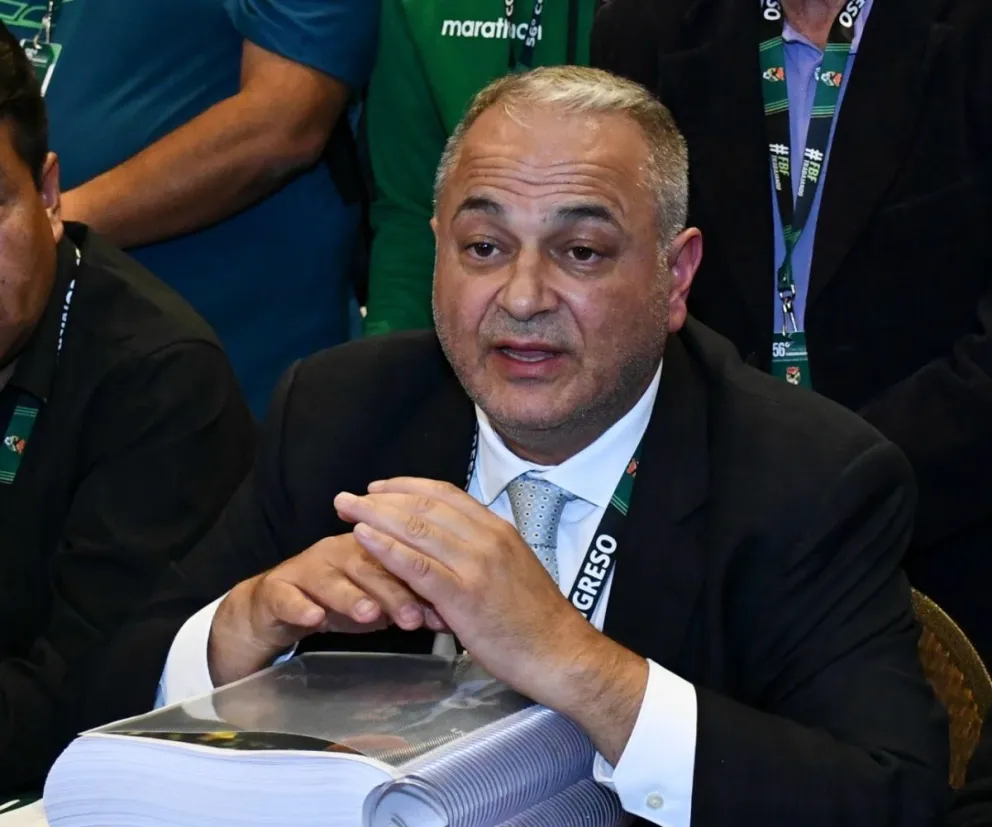 Fernando Costa, titular de la FBF, en el Congreso Ordinario de este viernes. Foto: APG. 