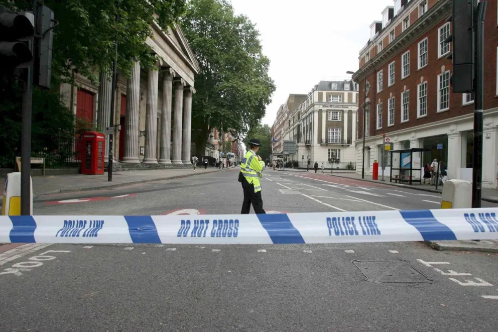 Un cordón policial en Londres en una imagen de archivo. Foto: EFE