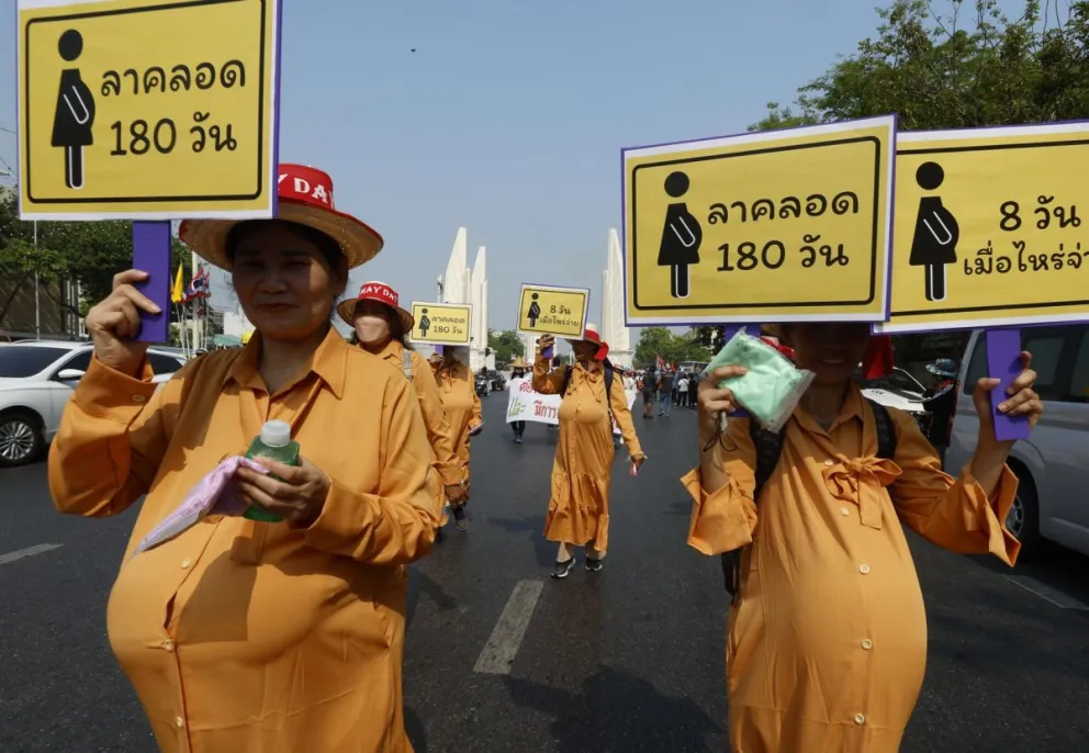 Miles de tailandeses reclamaron un aumento en el salario. Foto: EFE