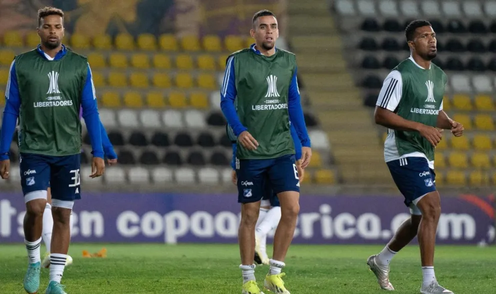Una práctica del conjunto cafetero. Foto: Millonarios.