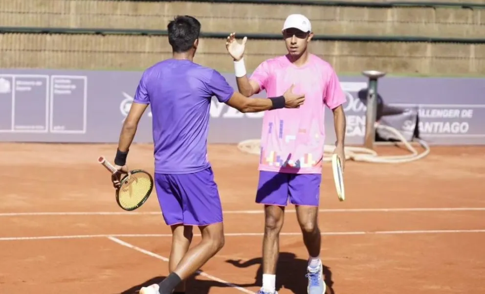 Zeballos (izq.) y Arias en un partido anterior. Foto: Challenger de Santiago.