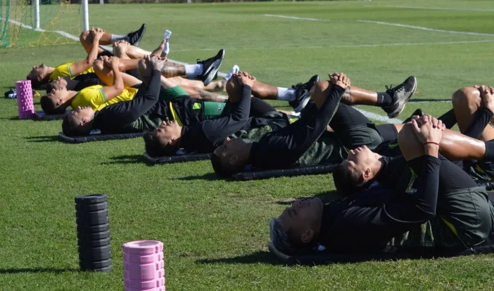 Jugadores del club argentino en una sesión pasada. Foto: Club Defensa y Justicia.