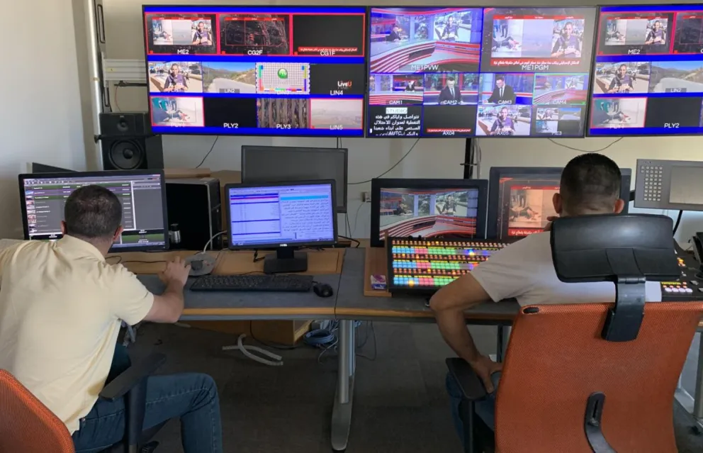 Foto de archivo de reporteros del canal público palestino Palestine TV, que han tenido varios muertos por los bombardeos de Israel sobre Gaza. Foto: EFE