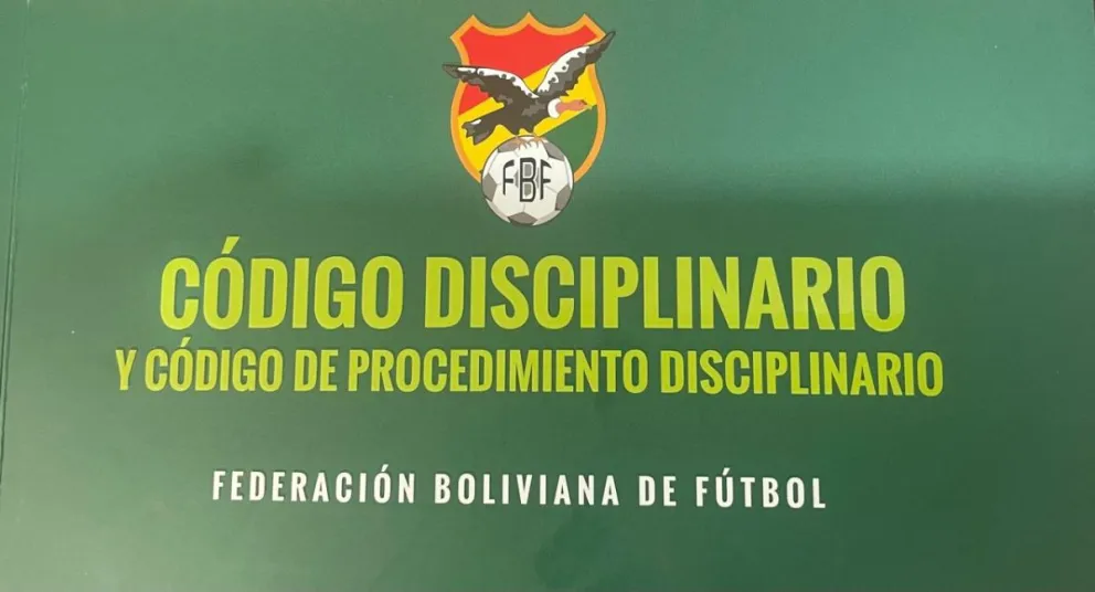 Portada del nuevo Código Disciplinario del fútbol boliviano. Foto Jorge Asturizaga.