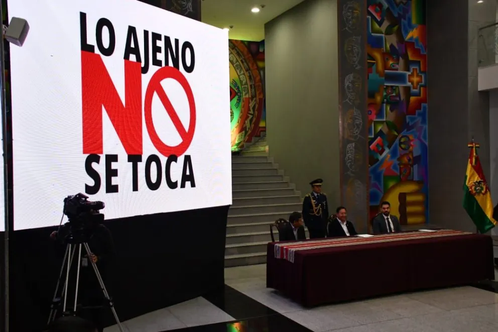 La presentación del proyecto de ley se realizó en la Casa Grande del Pueblo. Foto: APG