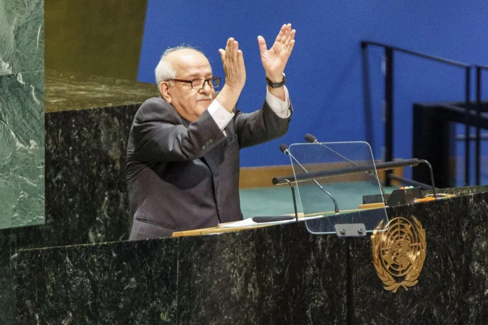 El Observador Permanente de Palestina ante las Naciones Unidas, Riyad Mansour. Foto: EFE