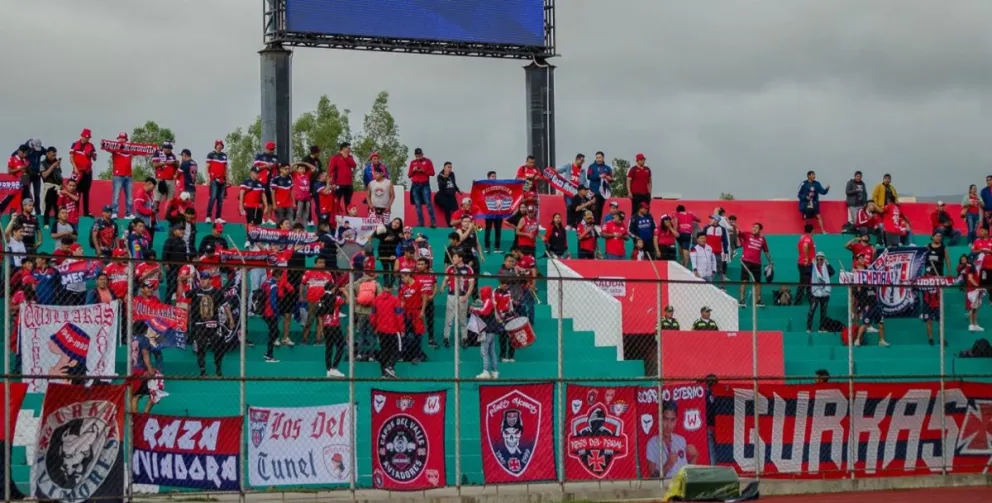 Hinchas de Wilstermann apoyan al equipo en uno de sus partidos. Foto: club Wilstermann