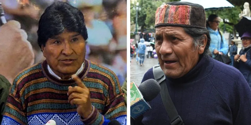 El expresidente Evo Morales y el exsenador Lino Villca.