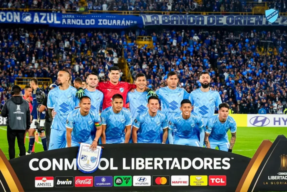 El onceno celeste que jugó en Colombia con Millonarios. Foto: Club Bolívar.